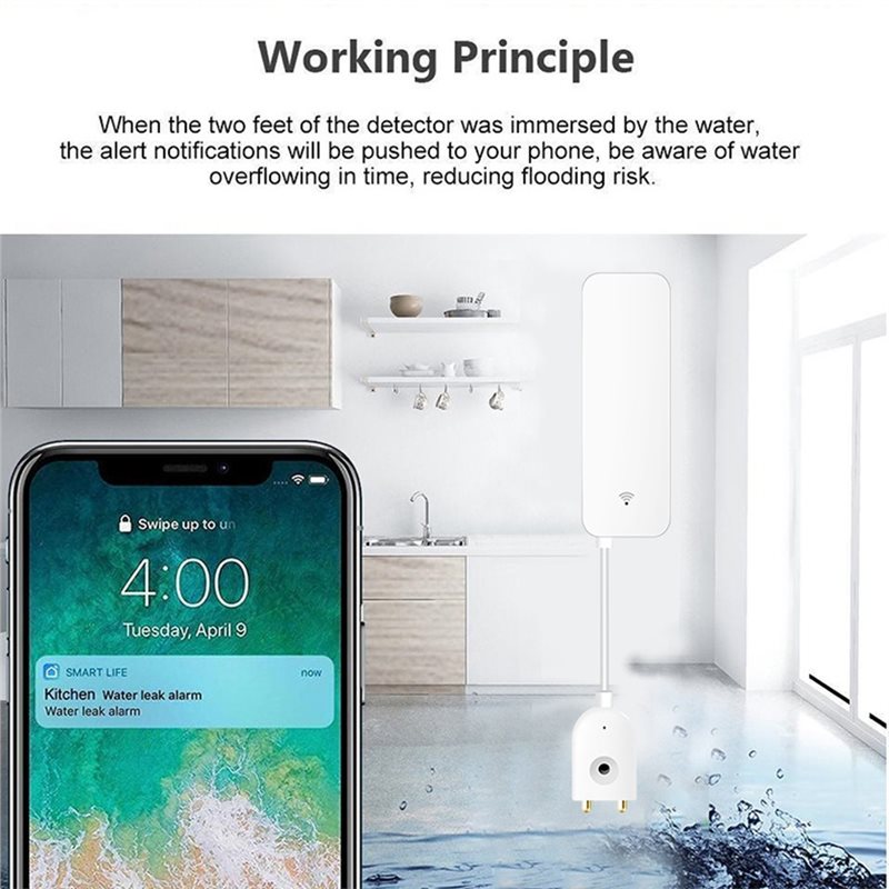 SYW-Tuya WIFI Wateroverloopala - Water Alarm Sensor recensie en prijs